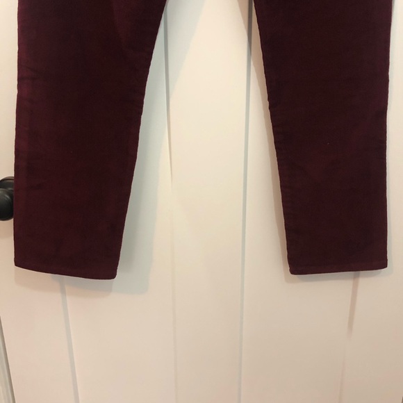 Levi's Corduroy Pants Womens Size 24 Wedgie Straight Burgundy Red Button Fly - Picture 7 of 14